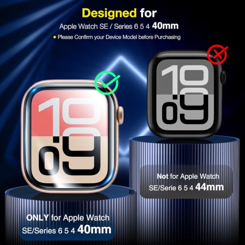 Image of LK 6 Pack for Apple Watch Screen Protector 40mm, Apple Watch SE Series 6 /5 /4 Screen Protector- Anti-Scratch, Self-Healing Soft TPU, Bubble Free, HD Transparent, Touch Sensitive