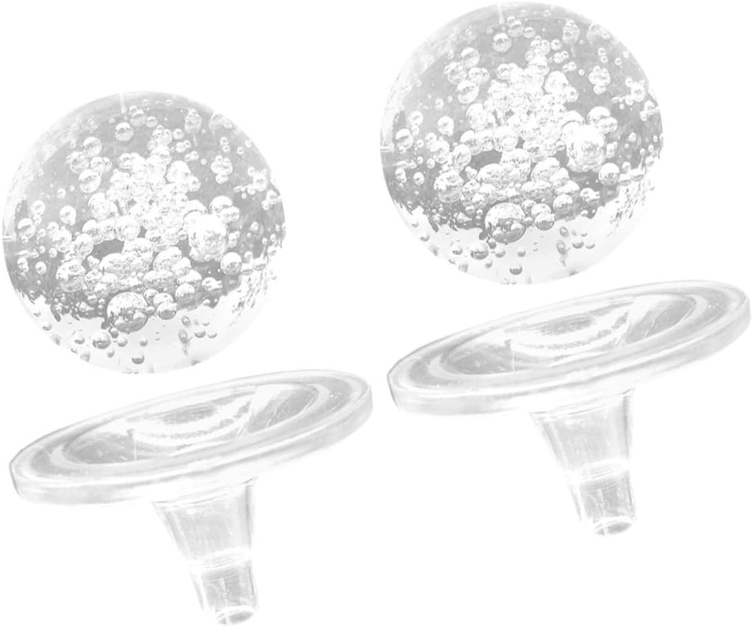 2pcs Transparent Crystal Ball Ornaments for Water Fountain Decor Clear for Home Office Mesmerizing Effects Easy Installation for DIY Projects and Tabletop Crafts