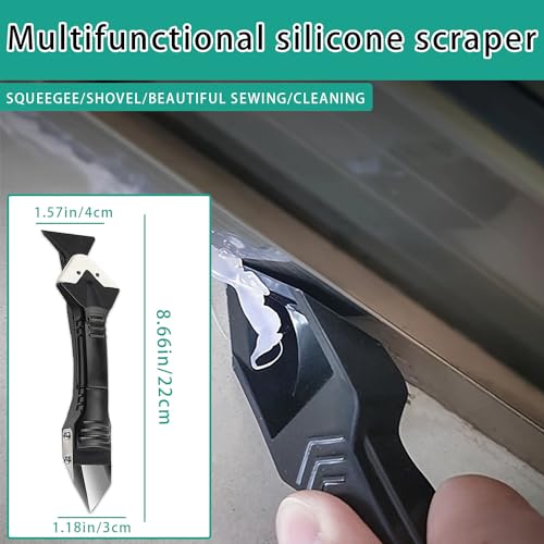 Caulking Tool Kit 3 in 1,Caulk Remover Tool Stainless Steelhead for Bathroom Floor Window Sink Joint