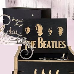 ORIMAMI The Beatles Gifts – Let It Be Classic Handcrank Carved Wooden Music Box,Gifts for The Beatles Fans Friends Family Mother’s Day/Father’s Day/Christmas/Anniversary (01) - Les Beatles, Paul McCartney, John Lennon, RIngo Starr, George Harrison