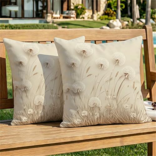 Coussin extérieur imperméable 65x65 cm lot de 2 housses canapé patio