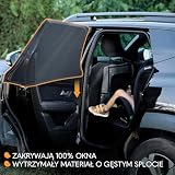 LIONELO SUNBLOCKER Uniwersalna Samochodowa Przeciwsłoneczna Osłona na Szyby dla Dzieci 2 Sztuki Ochrona UVA i UVB Przed Słońcem i Przed Nagrzaniem Samochodu Łatwy Montaż Moskitiera