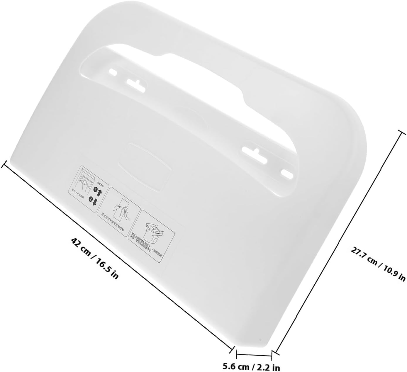 Luxshiny Wall-Mounted Plastic Toilet Seat Cover Dispenser Disposable Toilet Seat Cover Holder for Bathroom