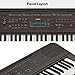 Yamaha PSRE360 61-Key Touch Sensitive Portable Keyboard with Power Supply, Dark Walnut