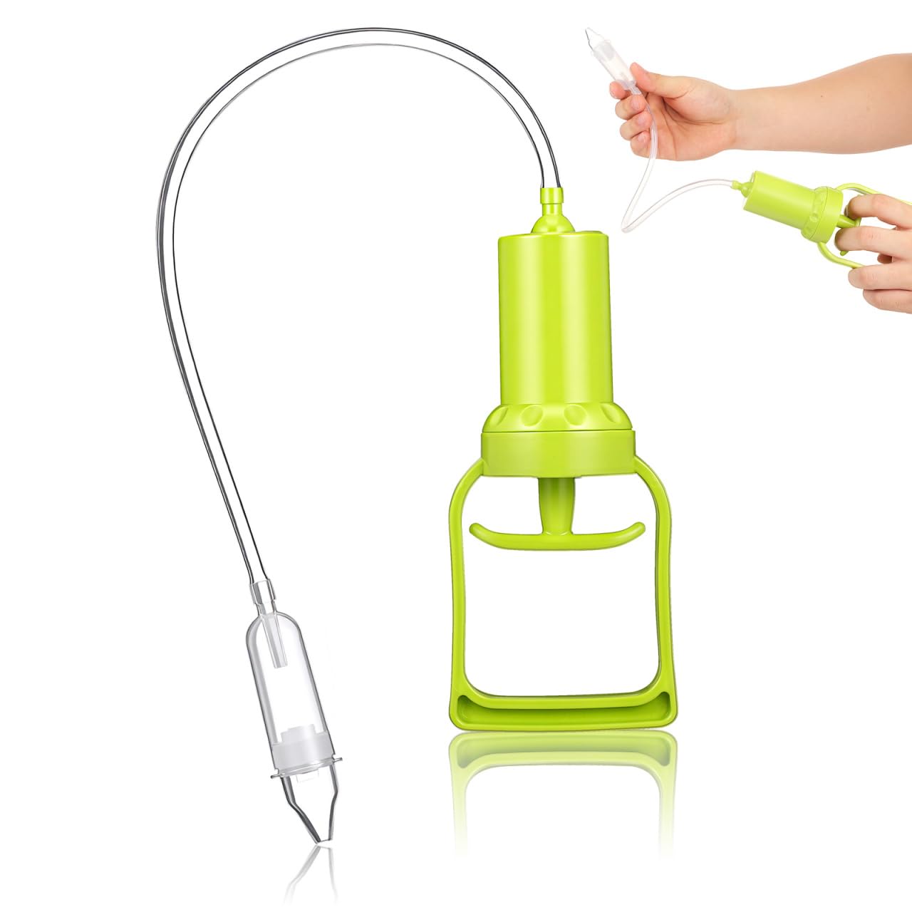 WOONEKY Baby Nose Cleaner Manual Nasal Suction Device for Newborns and Toddlers Gentle Mucus Removal and Nasal Congestion Relief for Easy Breathing and Comfortable Sleep