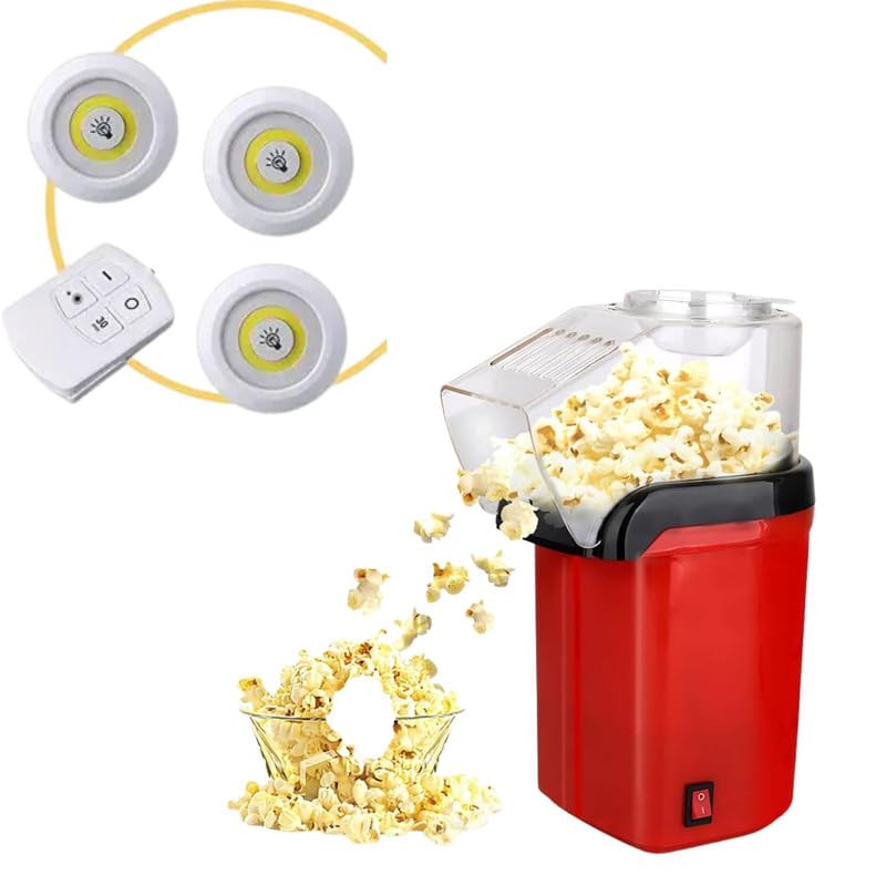 Drumstone 𝐂𝐨𝐦𝐛𝐨 C1320 Popcorn Machine, Big Home Use Electric Big Popcorn Machine, Electric Popcorn Maker & 3PCS Wireless Smart LED Under Cabinet Lights Battery Powered Night Lamps with Remote-image-38