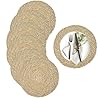 Round Woven Placemats Set of 612 Inch Water Hyacinth Rattan Boho Rustic Farmhouse Decor Wicker Straw Bamboo Placemats for Kitchen Table Indoor Outdoor