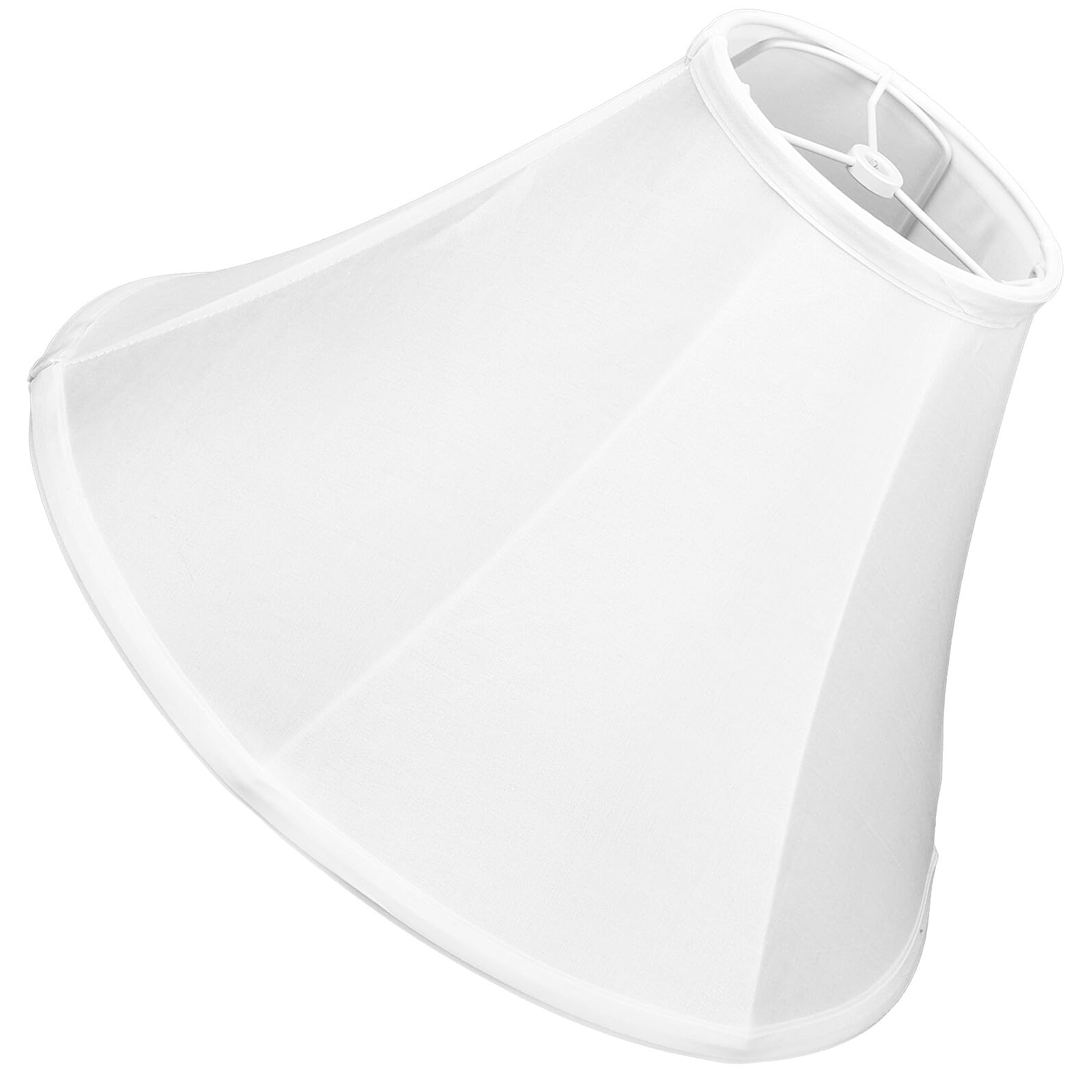 Abat-jour Tambour Pliable en Tissu et Métal, Base E27, Blanc