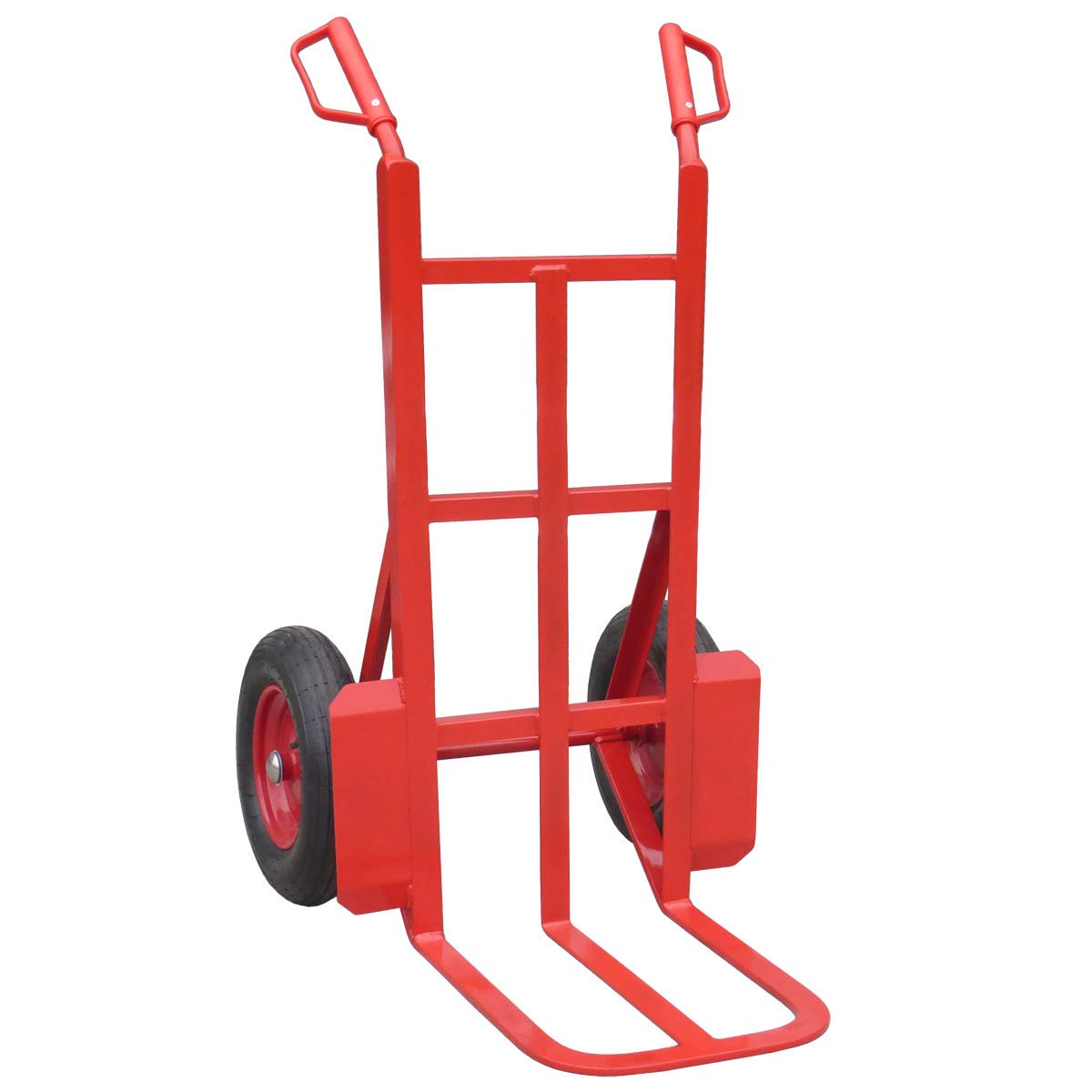 Lift Mate Red Heavy Duty Sack Truck For Rough Terrain, Garden Sack Barrow With Large Toe, Sack Trolley With Pneumatic Wheels, 350Kg Capacity