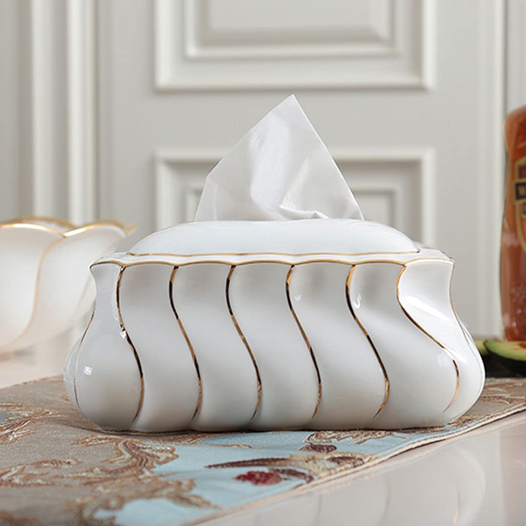 Pudełka na chusteczki, pojemnik na pudełko do przechowywania, serwetnik stołowy, ceramiczny domowy salon stół do jadalni pudełko na szuflady nowoczesny minimalistyczny design pudełko do przechowywania