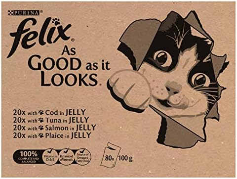 Felix As Good As It Looks Cat Food Fish 80 x 100g (80 Pouches)