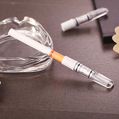 Motzu Set Of 60 Cigarette Filters, Super Cleaning Reusable Clear Tobacco Cigarette Filter Tips Reduce Smoke Tar Holder #TOP6