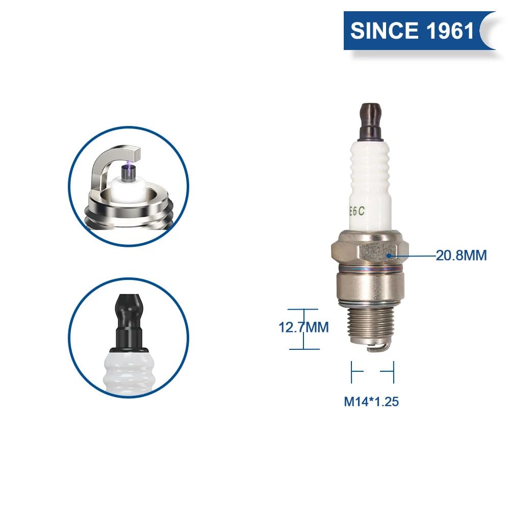 Amazon.com: 4 PK TORCH E6C Spark Plug Replace for NGK BR6HSA/BR6HS