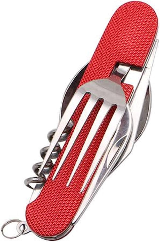 Excadrill Folding and Detachable Camping Utensils Cutlery Set, 4-in-1 Stainless Steel Spoon Fork Bottle Opener Set (Multicolor) (B0CJMM59XN) Amazon Price History, Amazon Price Tracker