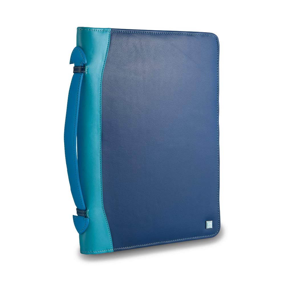 Cartella portadocumenti in pelle multicolore porta iPad di DUDU Blu