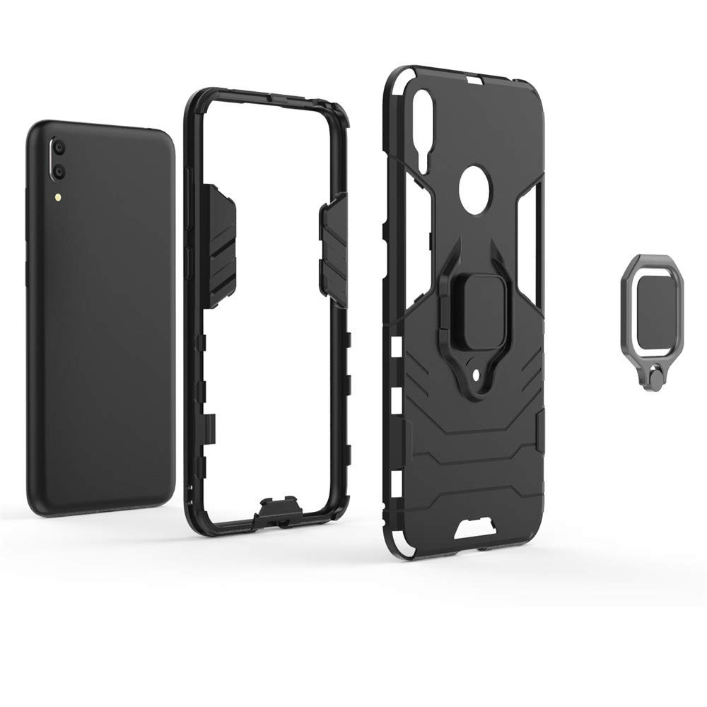 Huawei Y7 2017 Hülle Aus Silikon & TPU Mit Kohlefaser-Optik | Stoßfest, Kratzfest, Anti-Fingerabdruck - Perfekter Schutz Mit Style!