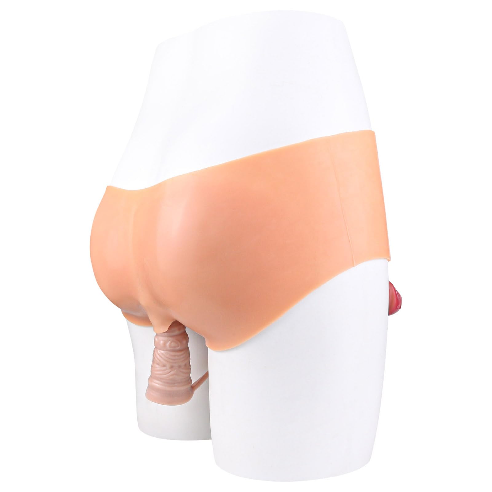 Realistische Penishülle mit Analplug und Hodenring,Penis Sleeve für Penisvergrößerung Silikon Penismanschetten Penisvergrößerungshülle Sexspielzeug für Männer ，M