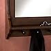 SEI Furniture Chelmsford Entryway Hooks & Shelves Wall Mirror, Brown