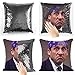 Plenty Dreams - Copricuscino reversibile con paillettes, motivo: Dwight Schrute., Michael Scott, 40 x 40 Centimeters