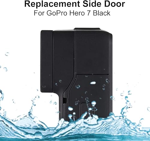 Miniatura 6 de GOHIGH Puerta lateral de repuesto para GoPro Hero 7 Negro, USB-C HDMI Cubierta Reparación Parte Batería Puerta de Carga Protector Puerto de Carga
