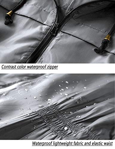 Lomon Women Waterproof Lightweight Rain Jacket Active Outdoor Hooded Raincoat (Xl, Gray) #TOP5
