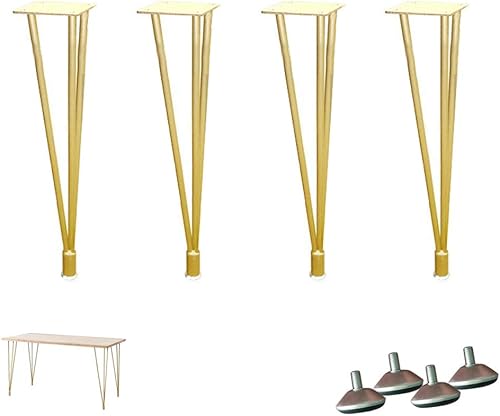 Miniatura 6 de Patas de metal ajustables para muebles de bricolaje, 3 barras de mesa, ajustable de 0 a 0.394 in, para escritorio, mesa de ordenador, armario de