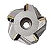 Accusize Industrial Tools 3 inch Dia Indexable Shell Mill Cutter, 75 Degree Positive Rake with 5 SPG422 Inserts, 3509-0012