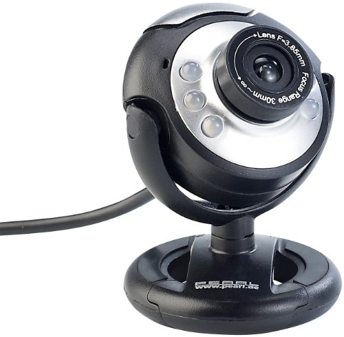 Somikon USB Videokamera: Hochauflösende USB-Webcam mit 6 LEDs, HD-Video (1280 x 1024 Pixel) (Kamera USB, Hochauflösende Kamera, hochauflösend)