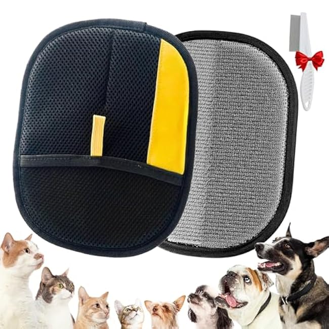 Shedly Sweep Pro, Pet Hair Removal Glove, Reusable Washable Electrostatic Pet Hair Removal Glove, Perfect for Clothing, Couch, Carpet, Car Seat (1PCS)-vqEwnL5K