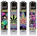 Produktbild Clipper® Feuerzeuge - Neon Leaves #2-4er Set