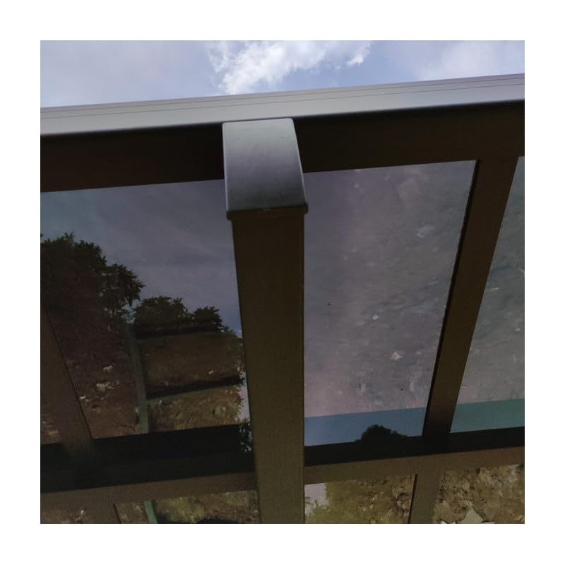 Carport Autoportant 15m² en Aluminium et Polycarbonate | Structure Gris Anthracite Résistante aux Intempéries | Toit Teinté Anti-UV avec Gouttières Intégrées | Kit de Fixation Inclus