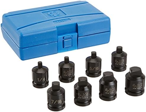 Grey Pneumatic (1308P 1/2" Drive 8-Piece Pipe Plug Socket Set
