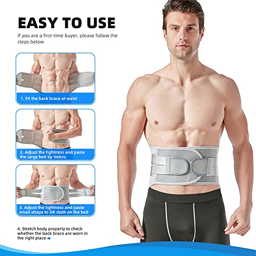 Bracetop Upgraded Back Braces For Lower Back Pain Relief With Bionic Support Plate, Back Support Belt For Women Men, Adjustable Lumbar Support Belt For Herniated Disc, Sciatica, Scoliosis #TOP5