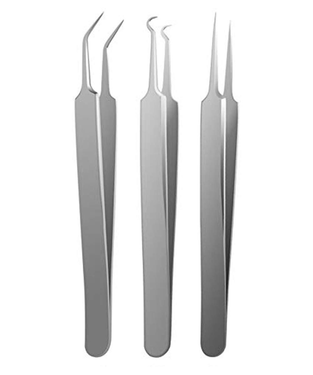 Stainless Steel Blackhead Remover Kit Bend Curved Hook