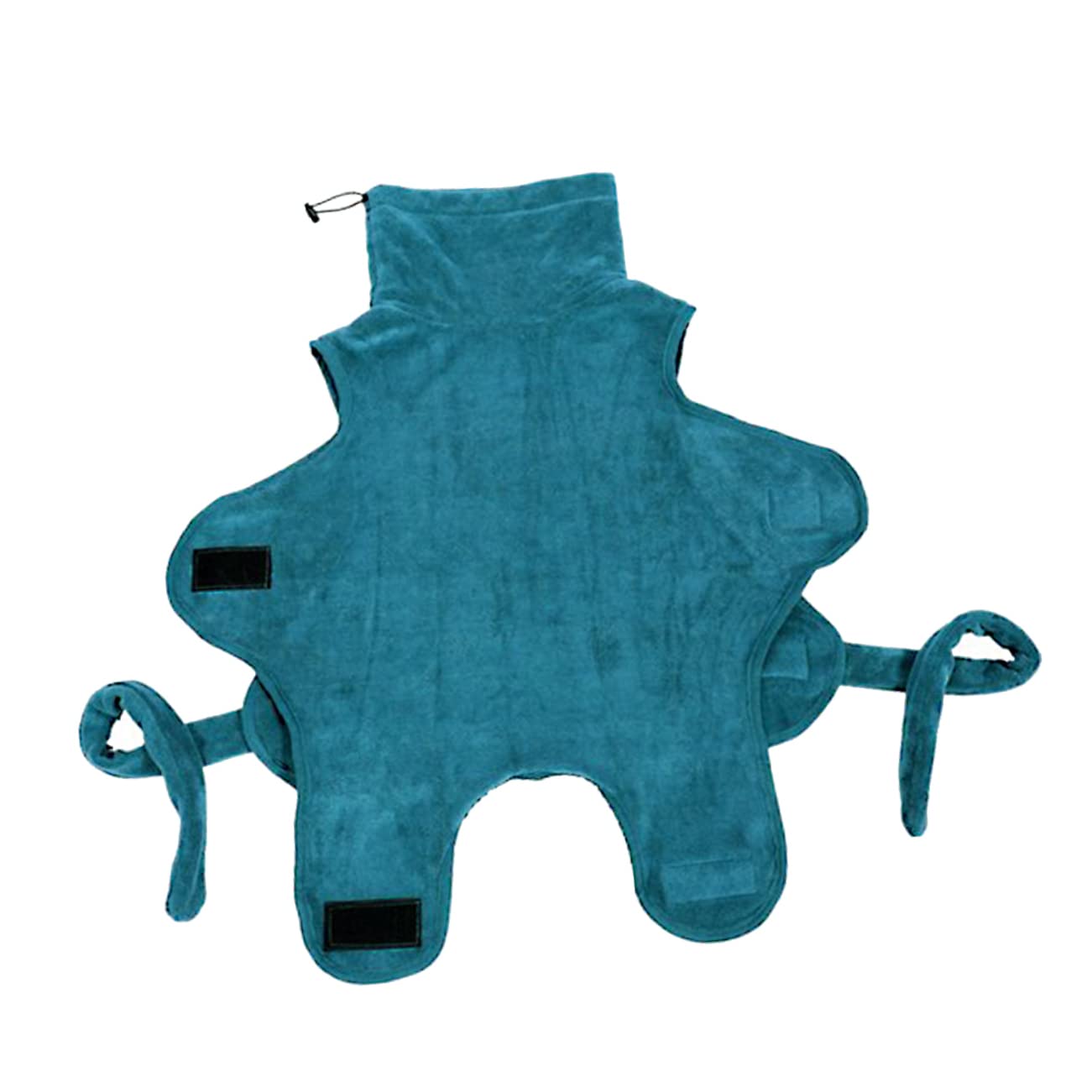 Hundebademantel für Hundewelpen, Hoch Saugfähig, Schnelltrocknend | Nylon Polyester, Grün, Taillengürtel Verstellbar, Größen 2-4kg bis 10-15kg