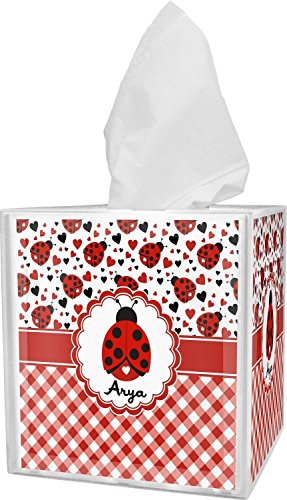 RNK Shops Personalized Ladybugs & Gingham Tissue Box Cover