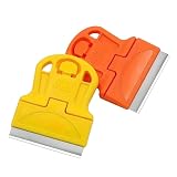 2pcs Miniature Scraping Blades, Capable of Removing Stickers, Labels and Old Glue Suitable for Removing Glue from Glass and Car Window Films. Also Capable of Scraping Off Paint, Labels and Debris
