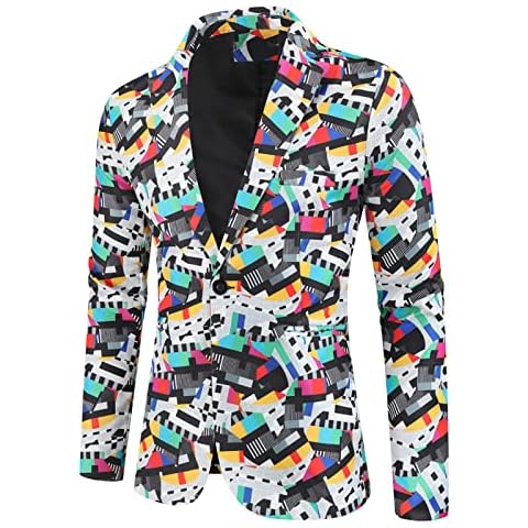 DRESCOKLJ Blazer de manga larga para hombre Cover