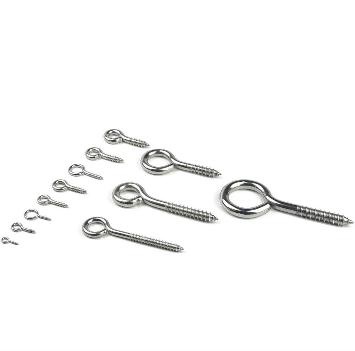 100 viti ad anello piccole, 30 mm, occhielli a vite, ganci per viti, occhielli per viti, ganci, viti autofilettanti per la creazione di gioielli, fai da te, artigianato in legno