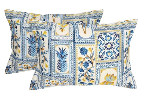 Image of VAS COLLECTIONS Premium 3D Printed 160 TC Microfiber Double Bedsheet with 2 King Size Pillow Covers (90X90 Inches) Tealish Blue and Yellow