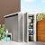 Outsunny 4' x 7.7' Metal Outdoor Storage Shed, Lean to Storage Shed, Garden Tool Storage House with Lockable Door and 2 Air Vents for Backyard, Patio, Lawn, Light Gray