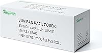 Vista 5 de Keenpioneer Disposable Bun Pan Rack Cover Rolls, 53x 80 Inch, Clear (Case of 50)