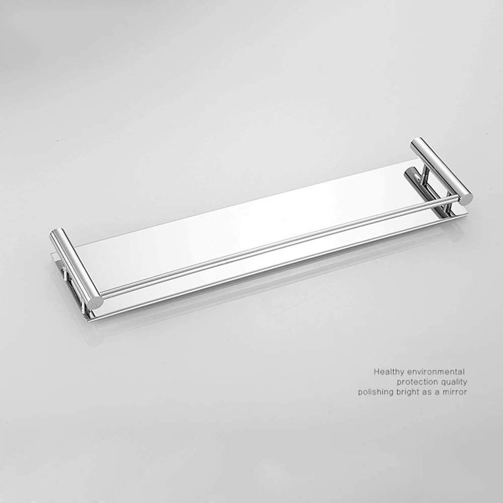 Mensola da Bagno, portasciugamani con Barra in Vetro e Binario in Acciaio Inox, Finitura Resistente alla ruggine, Montaggio a Parete (Dimensioni: