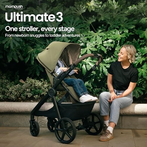 Image of Mompush Ultimate 3 Full Size Stroller, Extendable Seat, Infant to Toddler