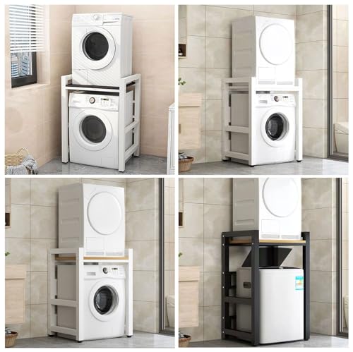 Adjustable Height Dryer Stand with 400kg Capacity, Portable Washer & Dryer Stacking Kit, Space-Saving Dishwasher Storage Shelf for Home & Laundry Room Organization - Image 8