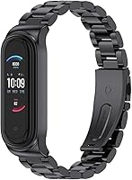 Vista 10 de MIJOBS Correa de repuesto de metal para Amazfit Band 5, compatible con Amazfit 5 Fitness Tracker (Milán, oro rosa)