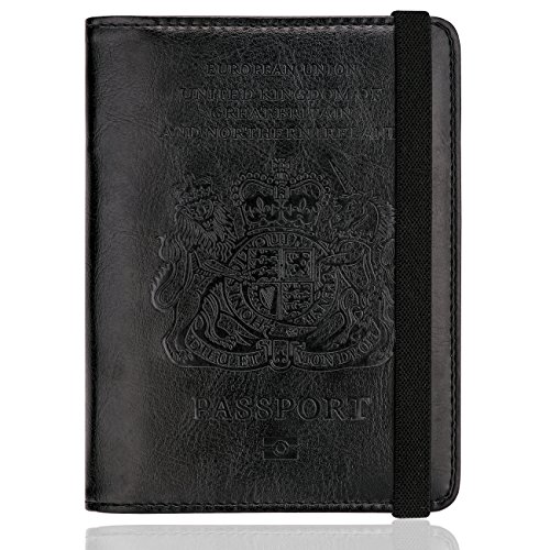 Preisvergleich Produktbild WALNEW, Reisepasshülle Schwarz Schwarz