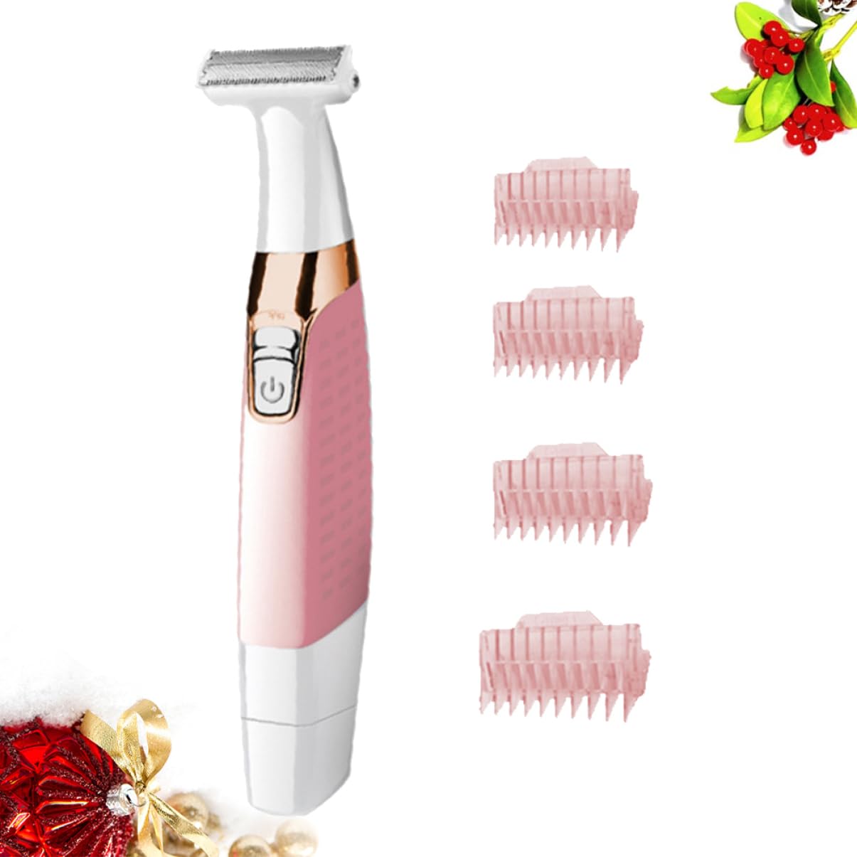 MAGICLULU Elektrischer Haarrasierer für Frauen Schmerzarm ohne Irritationen für Kinn und Wangen Tragbar für Handtasche und Sporttasche