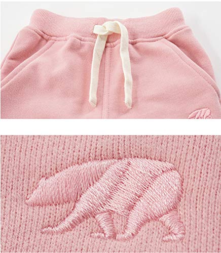 Toddler Baby Boys Girls Sweeatpants Cotton Pure Color Bear Active Jogger Pants with Drawstring 1-6T2