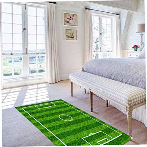 Alfombra campo de fútbol infantil con franela antideslizante para cuarto de juegos 6